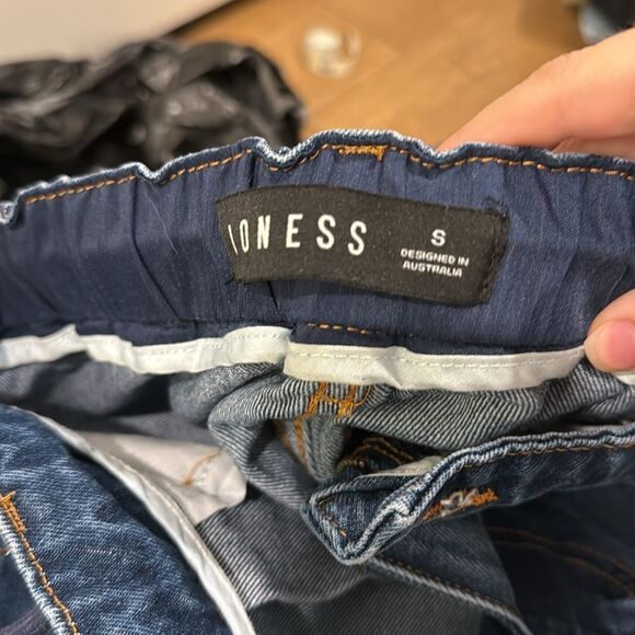 Lioness Slouched Tie Up Jeans in Dark Denim - Picture 5 of 5